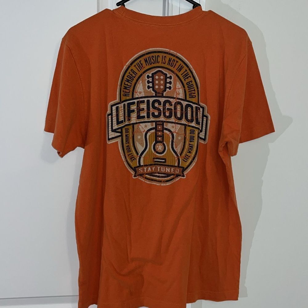 Life is Good Crusher Music Man Country Rock Guitar Player Stage Performer Shirt